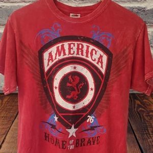 "America" Graphic Print Tee